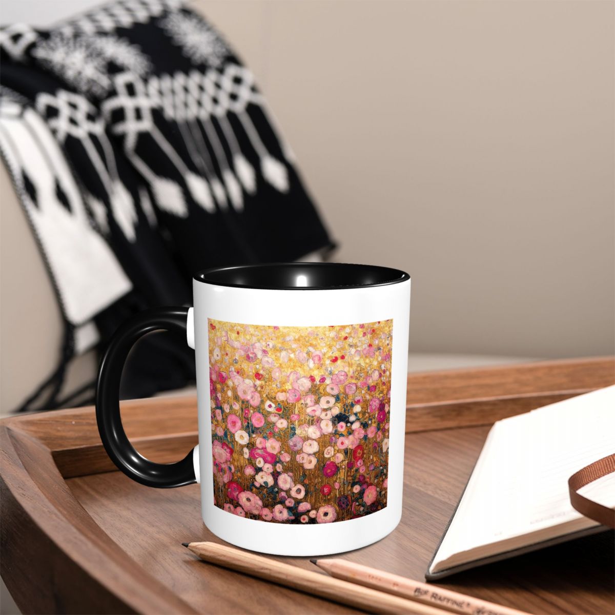 Кружка Gustav Klimt Pink Flowe – обзор и цена Coffee Tea For Garden